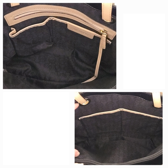 Michael Kors Black Patent Leather Jet Set Signature Logo Tote Handbag with COA - Picture 5 of 8